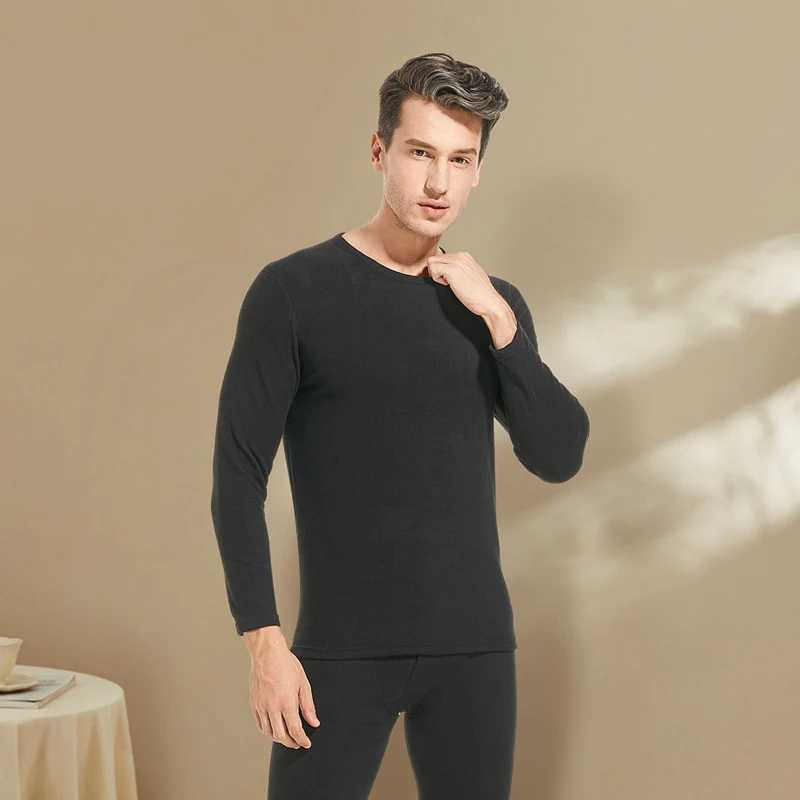Autumn Winter New Mens Cashmere Silk Soft Comfortable Warm Underwear With Thickened Plush Set For Men Women Thermal Clothing H251017