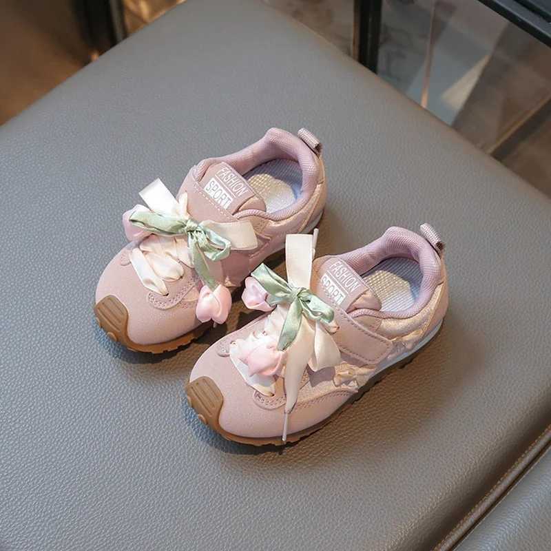 Girls Sports Shoes Sweet Flowers Children Fashion Sneakers Versatile Elegant 2025 Brand New Kids Causal Princess School SneakersT251017