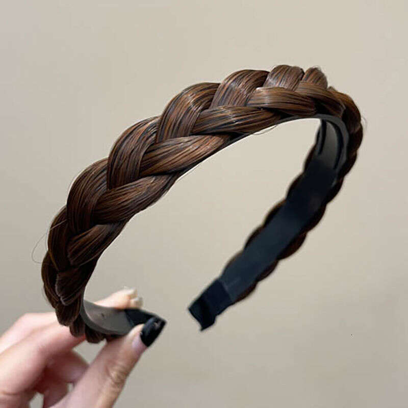 Fishbone Wig for Women 2025 New Style Integrated Braided Twist Braid Clip Hair Accessory Headband