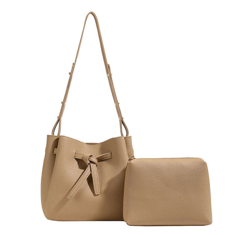 Minimalist Style Crossbody Shoulder Mother and Child Handbag Korean Version Versatile Trendy Women's Handmade Material Bag