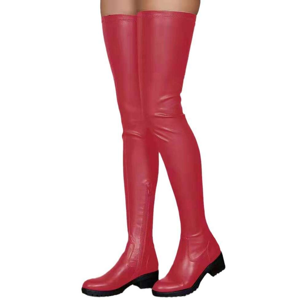 Winter Over Knee High Thigh-High Boots Coarse Heel Elasticity