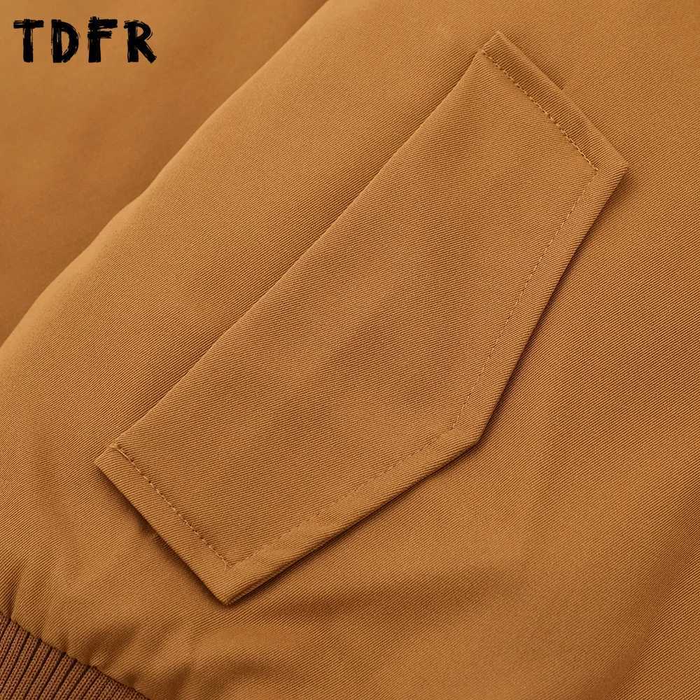 Faketwopiece Hooded Baseball Quilted Jacket Mens Letter Embroidery Retro Casual Winter Loose Raglan Sleeve Padded Jacket Man J251017