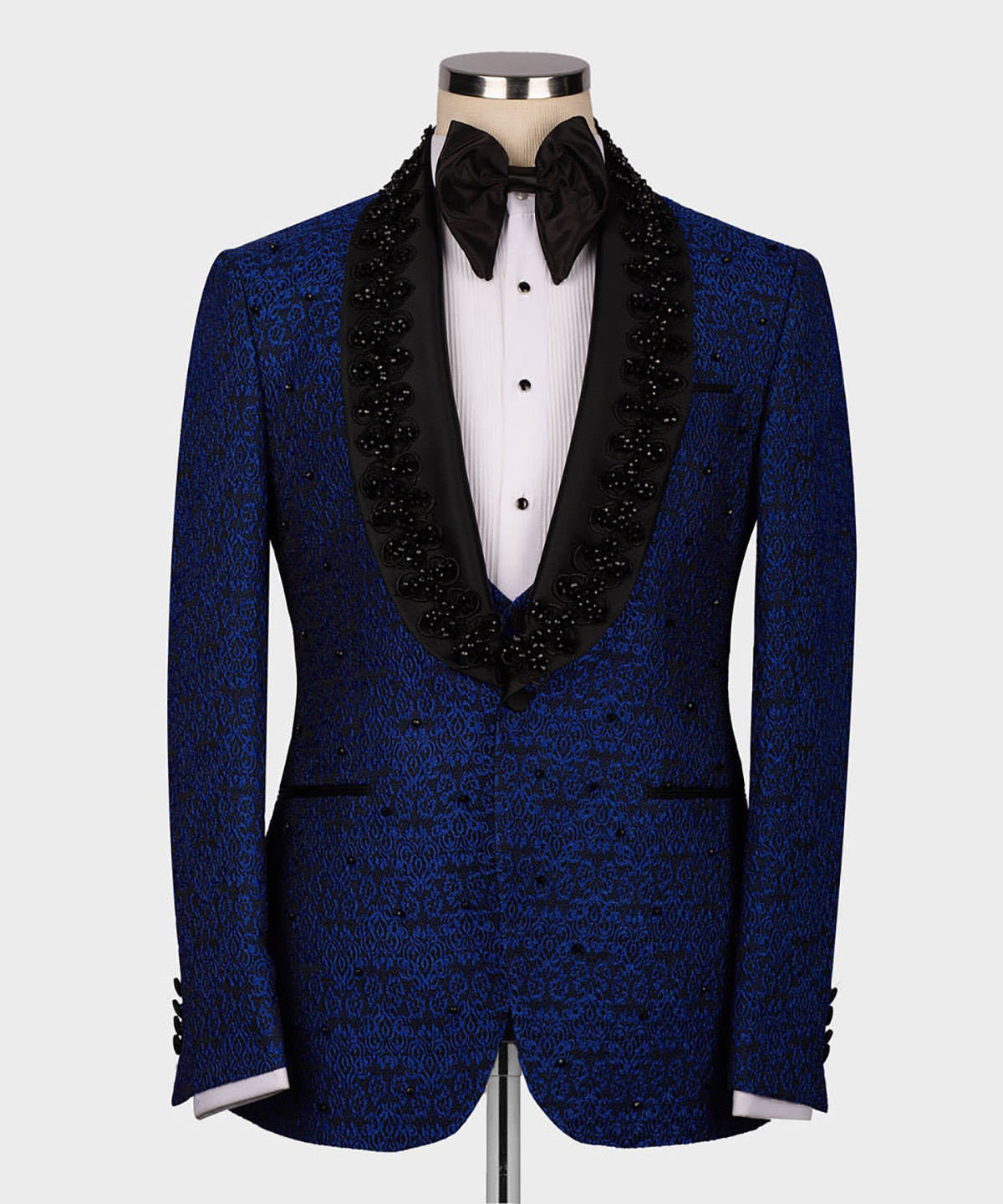 Classic Jacquard Wedding Men's Suit New Gentleman Tailor-Made Groom 2-Pieces Coat Vest Formal Occasions Singer Size Customized