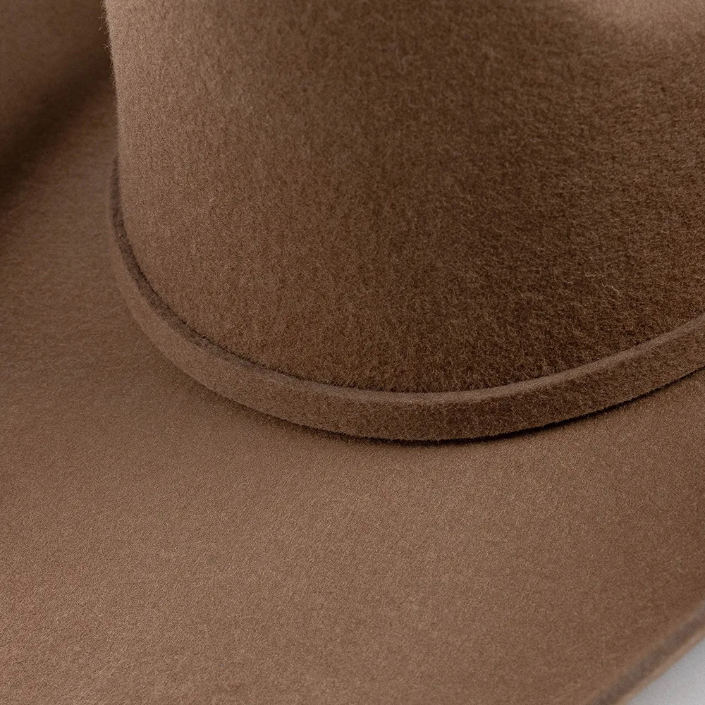 USPOP 100 Wool Felt Cowboy Hat with Belt Buckle 4 Sizes Wide Brim Jazz Hat Autumn Winter Fedoras 251015
