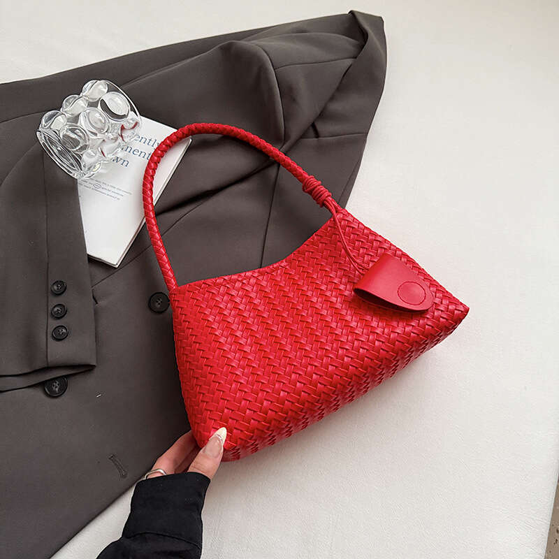 Korean Niche Handwoven Underarm Fashion Casual Handheld Mother-Daughter Large Capacity Shoulder Bag for Women