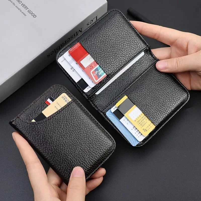 Portable PU ultrathin wallet leather mini credit card wallet wallet holder mens wallet slim small walletW251017