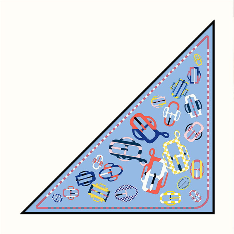 Soft Twill Satin Triangle Scarf Fashion Versatile For Daily Outfit Travel Party Office