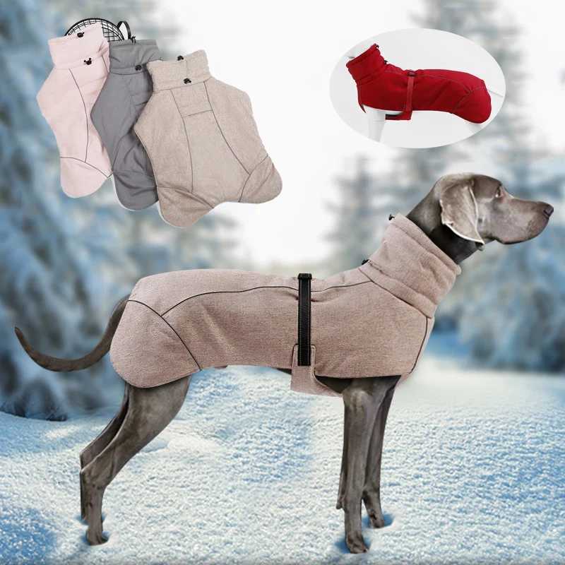 Warm Winter Big Dog Clothes High Quality Pet Jacket Coat for Medium Large Dogs Weimaraner Greyhound Boutique Clothing OutfitsW251017