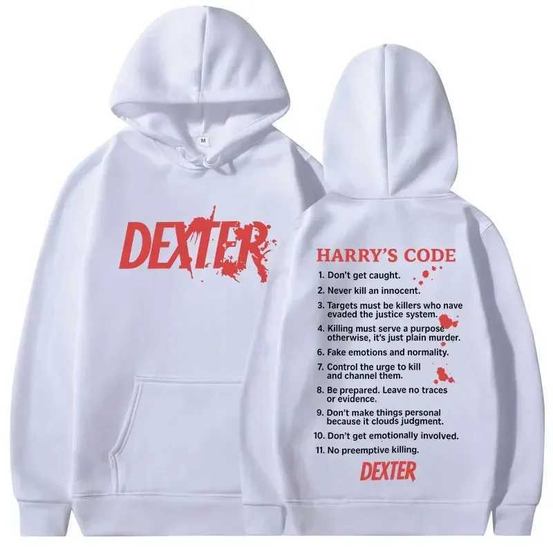 TV Play Dexter Morgan Code Mens and Womens Hoodies Oversized Casual Fashion Retro Autumn and Winter Hoodies Z251017