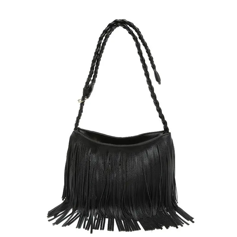 Fringe Tassel Bohemian Bag Leather Bags Women Shoulder Crossbody Bags Womens Handbags Bag Faux Leather Gypsy Boho Bag 251014
