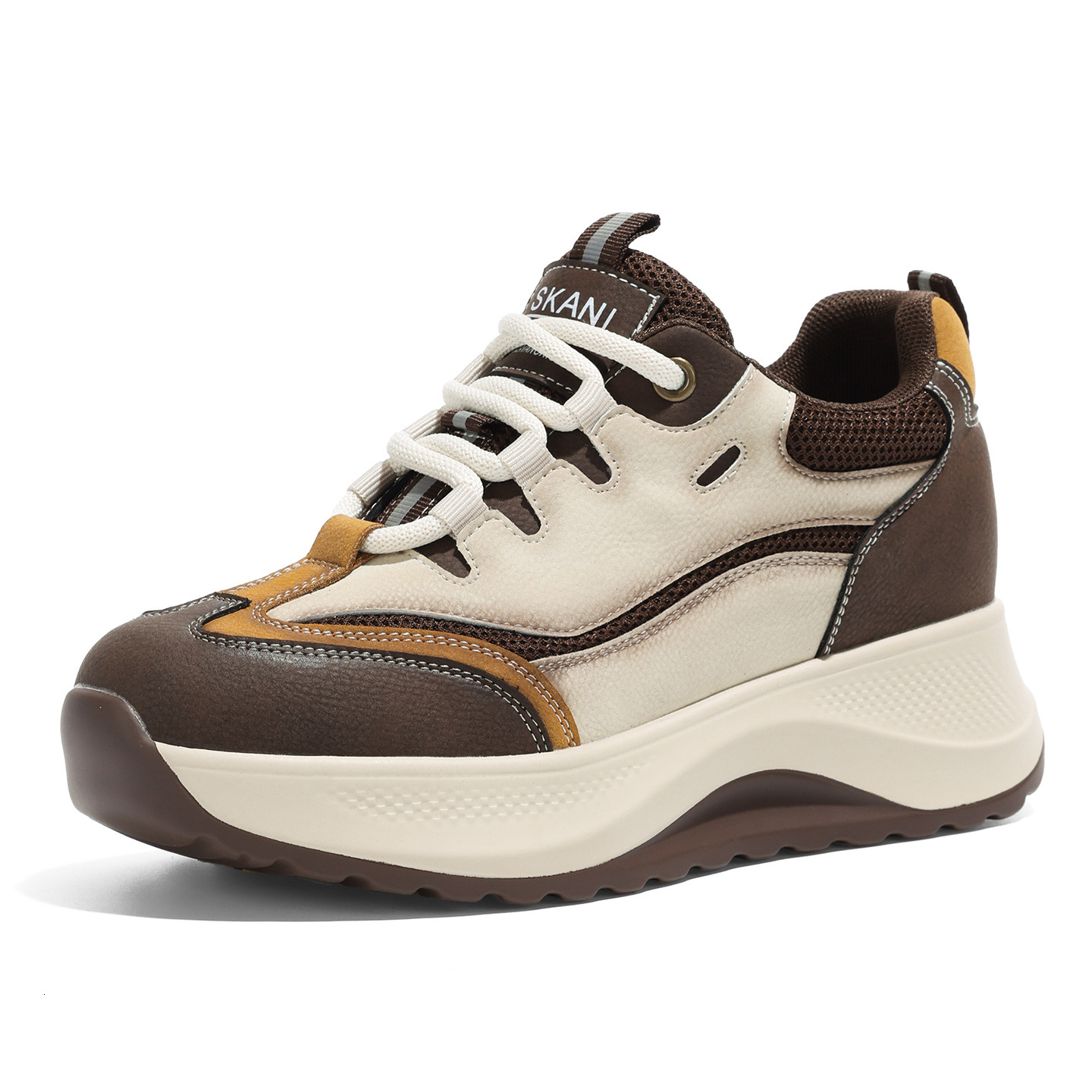 2025 new designer Forrest Gump shoes color blocked single shoe lace up comfortable retro versatile casual sports shoes