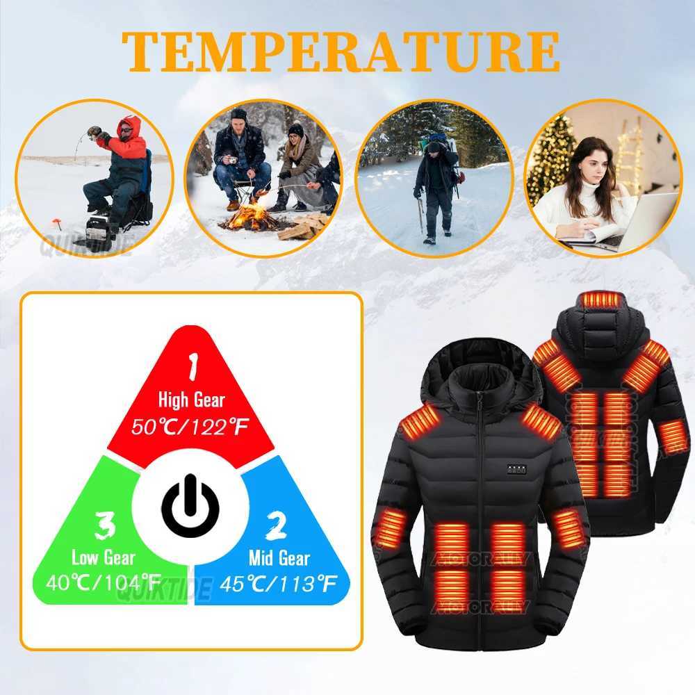 Stylish Winter Heated Coat for Women 21152 Heating Areas 4 Switches 3Temp Options Great for City Commute Ski Trips H251017