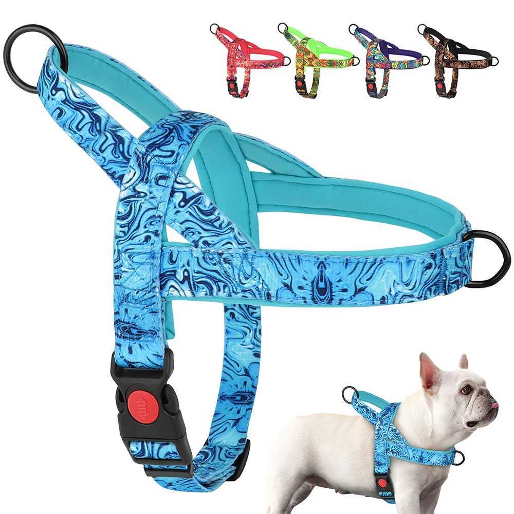 Nylon Dog Harness No Pull Strong Dog Harnesses Adjustable Pet Walking Training Vest For Small Medium Large Dogs Pitbull Bulldog C251031