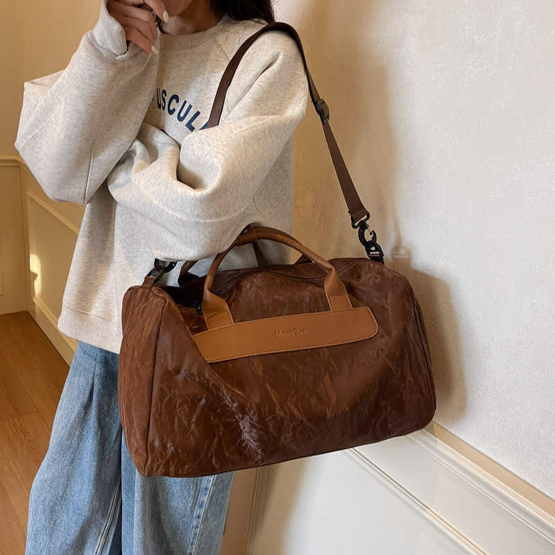 New Fashion Single Shoulder Travel Bag Outdoor Dry Wet Separation Sports Handbag Large Capacity Lightweight Yoga Fitness Bag 250415