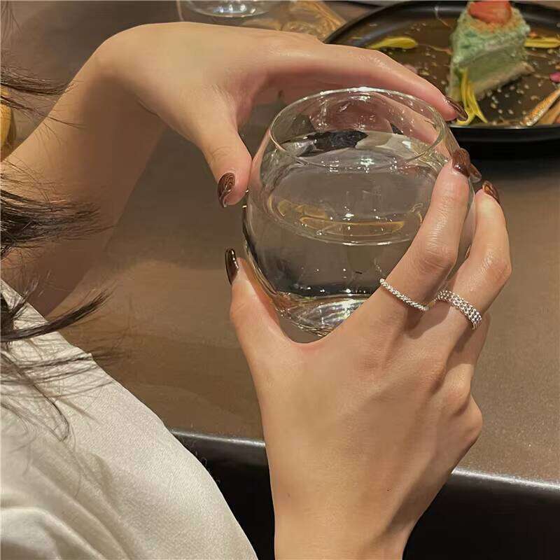 Simple Heart moissanite chain Adjustable Chain Gold-Plated S Ring Silver Jewelry Women's Accessories