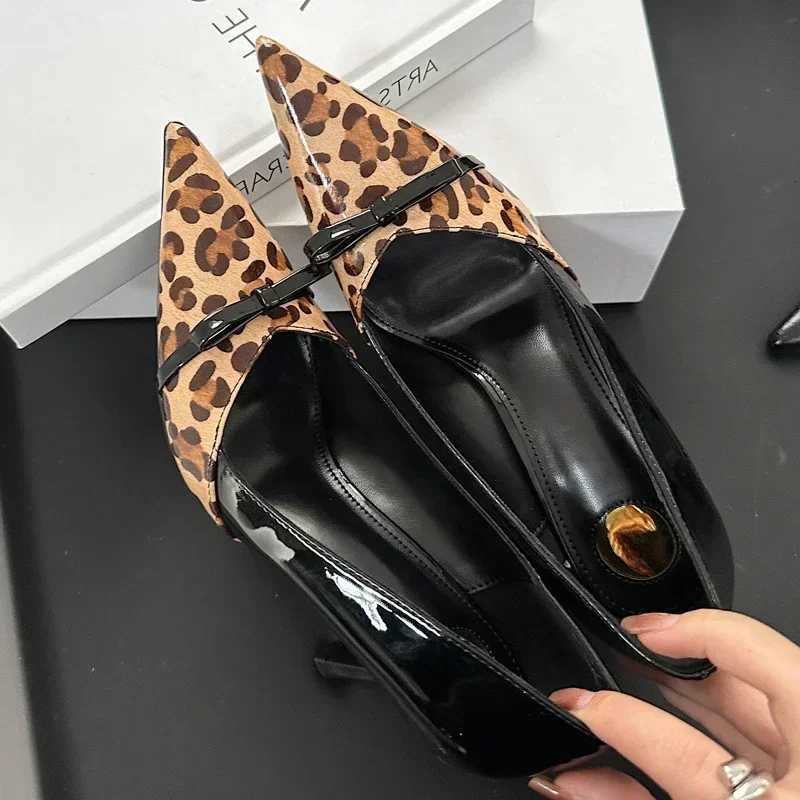 High Quality Patent Leather Women Pumps Sexy Pointed Toe High Heels Bow Designer Mules Loafers Elegant Banquet Heeled Sandals Z251015