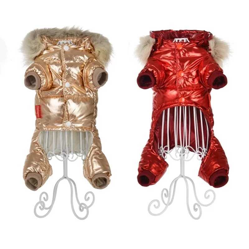 Warm Pet Overalls Winter Waterproof Puppy Hooded Jacket Coat For Small Dog Cat Adjustable Solid Puppy Hoodies Outfits ChihuahuaW251017