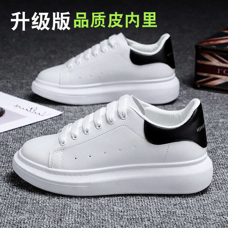 Spring And Autumn Men's Couple Sneakers Korean Versatile Thick Sole Height Increasing Internet Celebrity Same Style White Trendy Sports new Shoes
