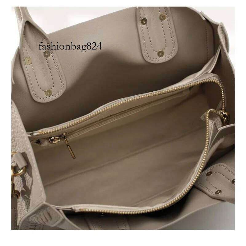 Limited Simple Classic Natural Cow Leather Women's Handbag Designer Large Tote Business Commuter Ladies Shoulder Bag