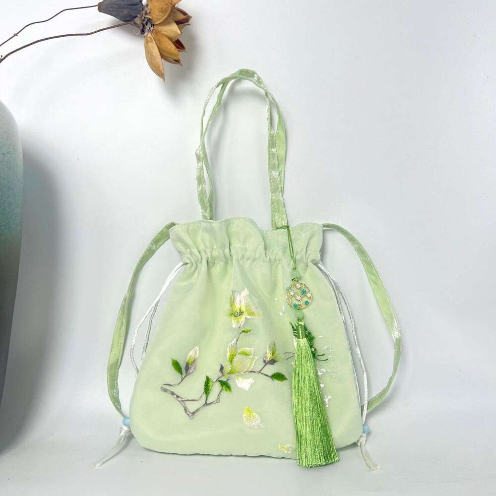 Spring Scenic Area Suzhou Embroidery National Hanfu Matching Handbag TikTok Ancient Style Crossbody Casual Versatile Artistic Small Bag