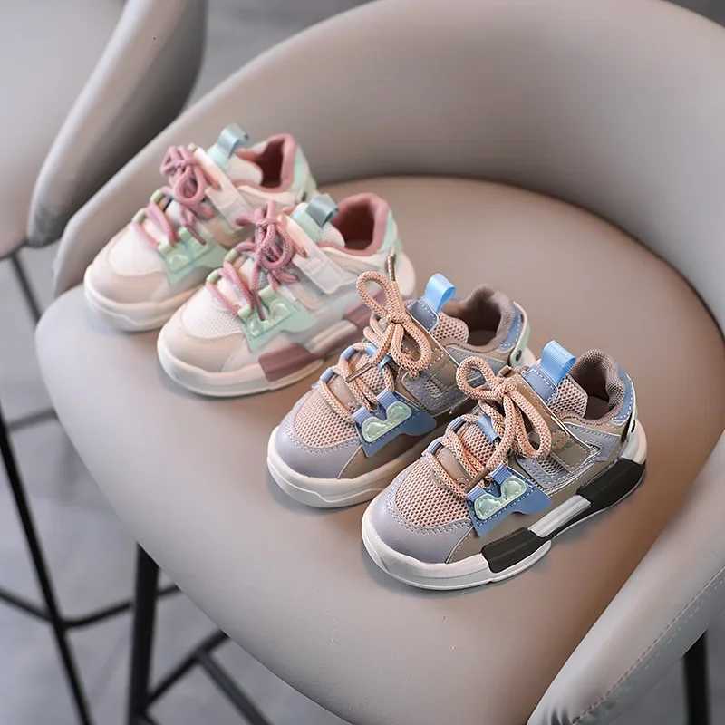 2025 Spring Children Girl Pink Shoes Autumn Mesh Breathable Kids Sneakers for 518 Yrs Boy Lightweight Running Shoe Walking SoftT251017