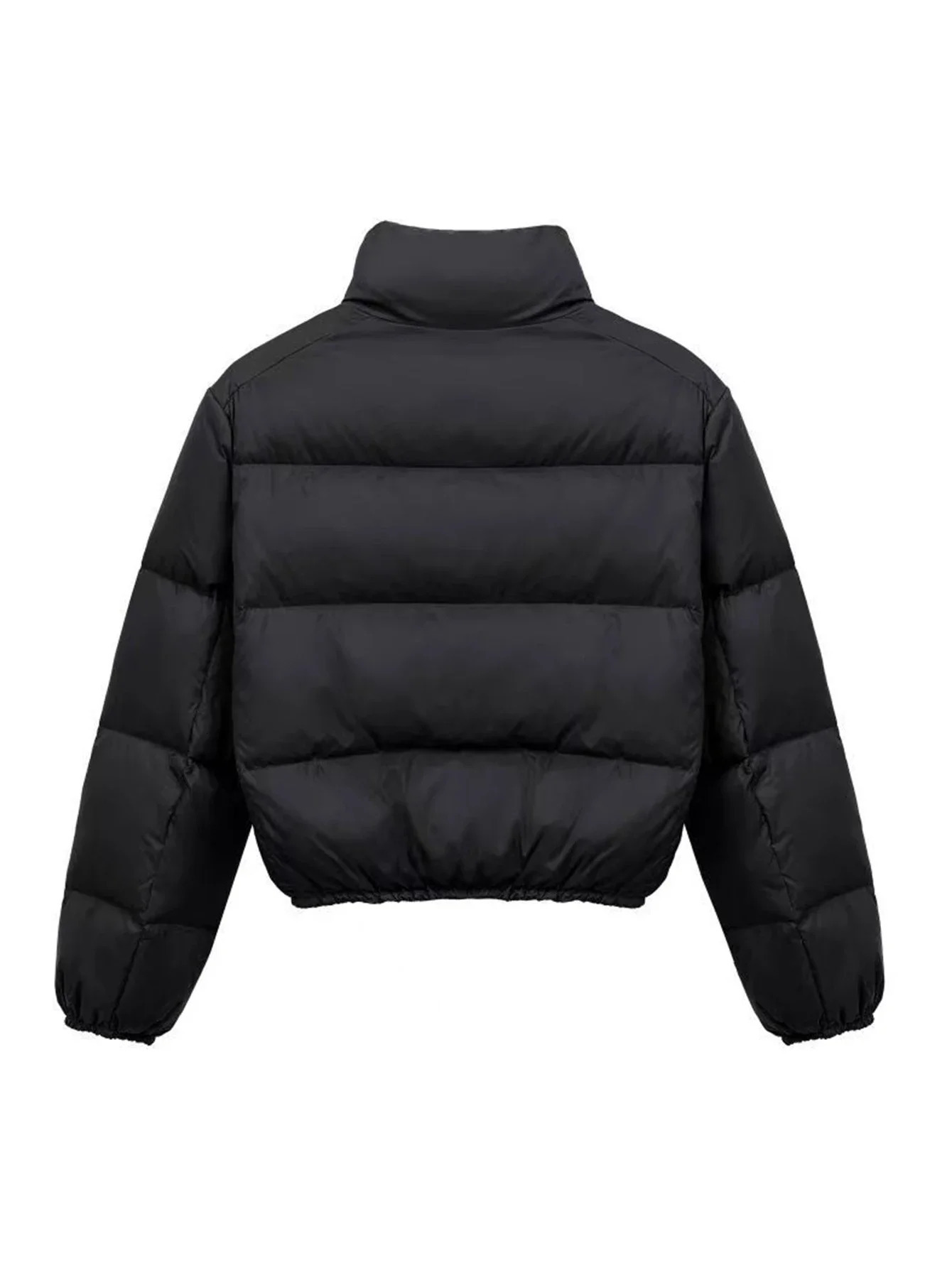 Autumn Winter CottonPadded Coats Womens Minimalism Plain Long Sleeve Stand Collar Regular Fit Casual Jacket Clothing 251014