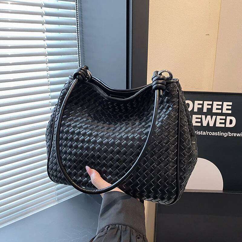 Raffia Bucket Eco Friendly Sardine Pattern Tote Large Boho Shoulder Bag Unisex