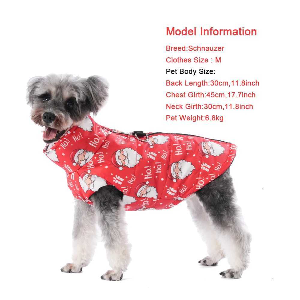 Warm Dog Clothes Autumn Winter Pet Jaket for Small Medium Dogs Cats Cute Santa Claus Print Puppy Outfits Pug Christmas CostumeW251017