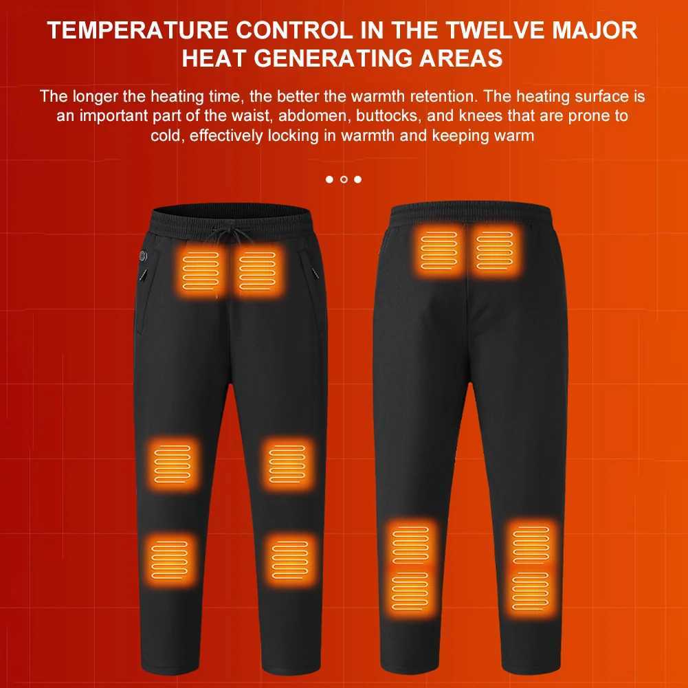 Winter Electric Heating Trousers for Men Women Heated Hiking Pants 12 Heating Zone Ski Wear Heater Sport Thermal Motorcycle Pant H251017