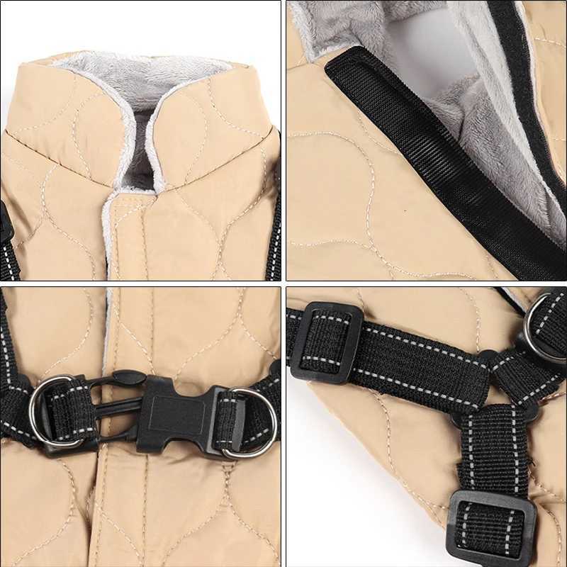 Reflective French Bulldog Pet Coat Jacket with Harness Winter Dog Clothes for Small Medium Dogs Corgi Bichon mascotas ClothingW251017