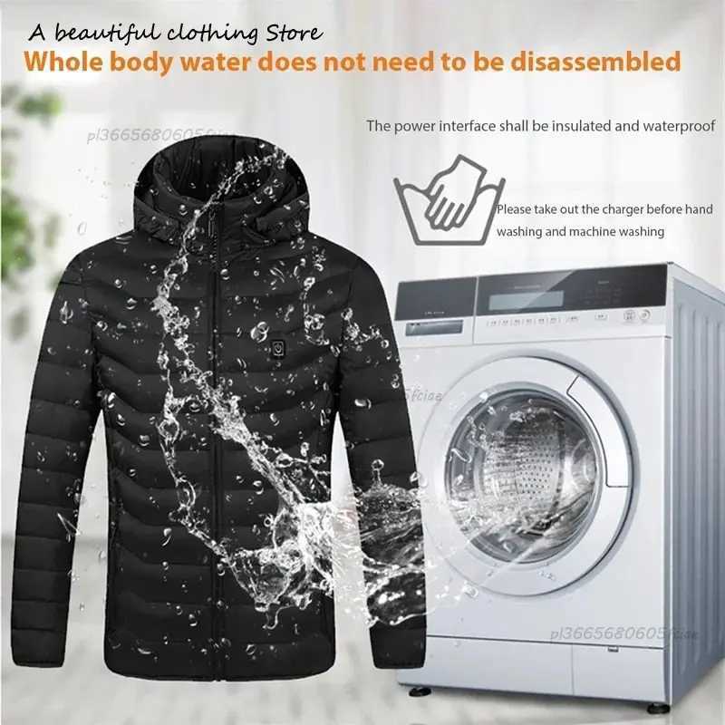 921 Areas Heated Jacket Winter Warm Vest USB Mens Heating Jacket Heated Vest Coat Hunting Hiking Camping Outdoor Mens Clothing H251017