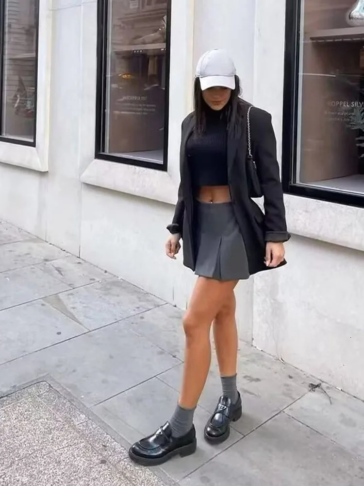 2025 Spring Summer Women Casual Tierred Mini Skirts Fashion Vintage Solid High Wasit Ruffles Pleated Sexy Shorts Skirts 251013