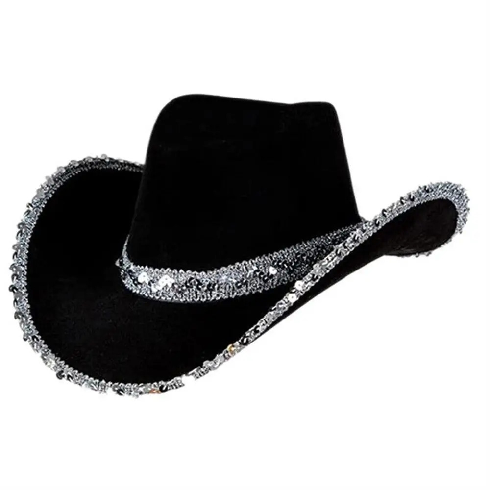 Women Funny Performance Costume Party Cosplay Cowboy Hat Bachelorette Party Hat Cowgirl Hat Sequin Cowgirl Hats 251015
