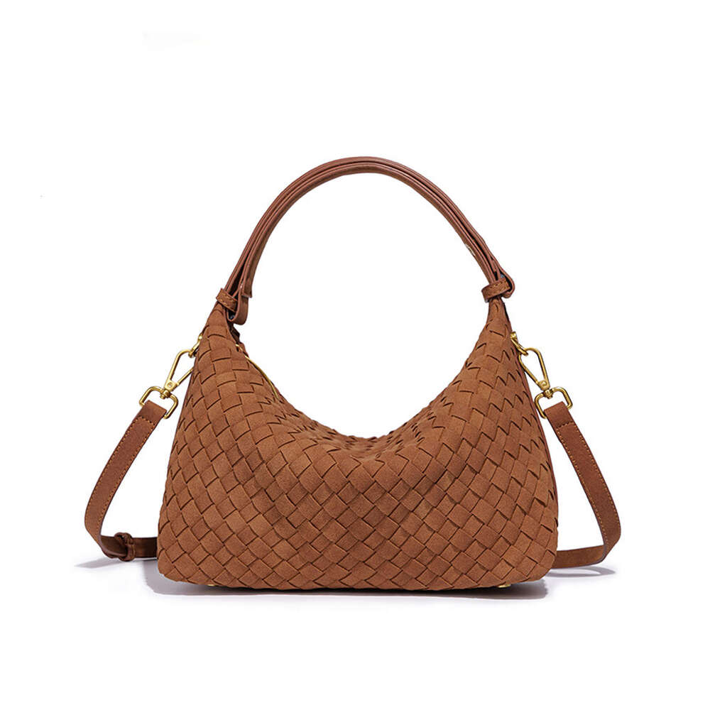 Autumn and Winter New Matte Handwoven Lunch Box Bag for Women, Fashionable Versatile Shoulder Crossbody Bag, Trendy Handbag