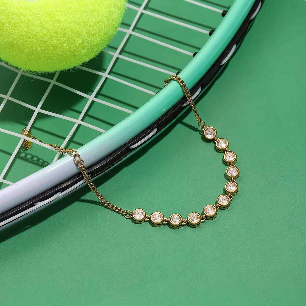 J&D Women's sterling silver Casual Fashion Round moissanite chain Pattern Party Gift Tennis Bracelet