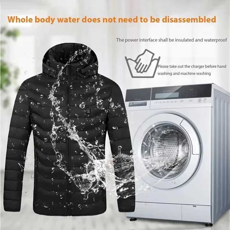 21 Areas Heated Jacket 2 Areas Winter Mens Womens Ski Jacket USB Electric Heating Jacket Heated Vest Moto Thermal Clothing H251017