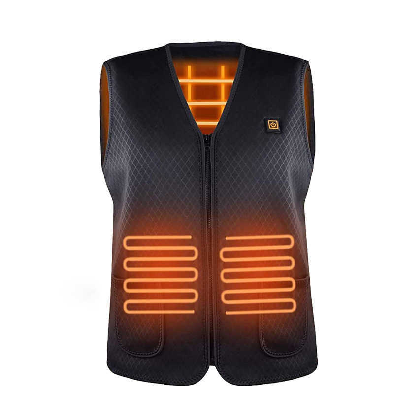Heated Vest Winter New Mens Casual Vest Charging Heating Usb Interface Intelligent Constant Temperature Heating Vest H251017
