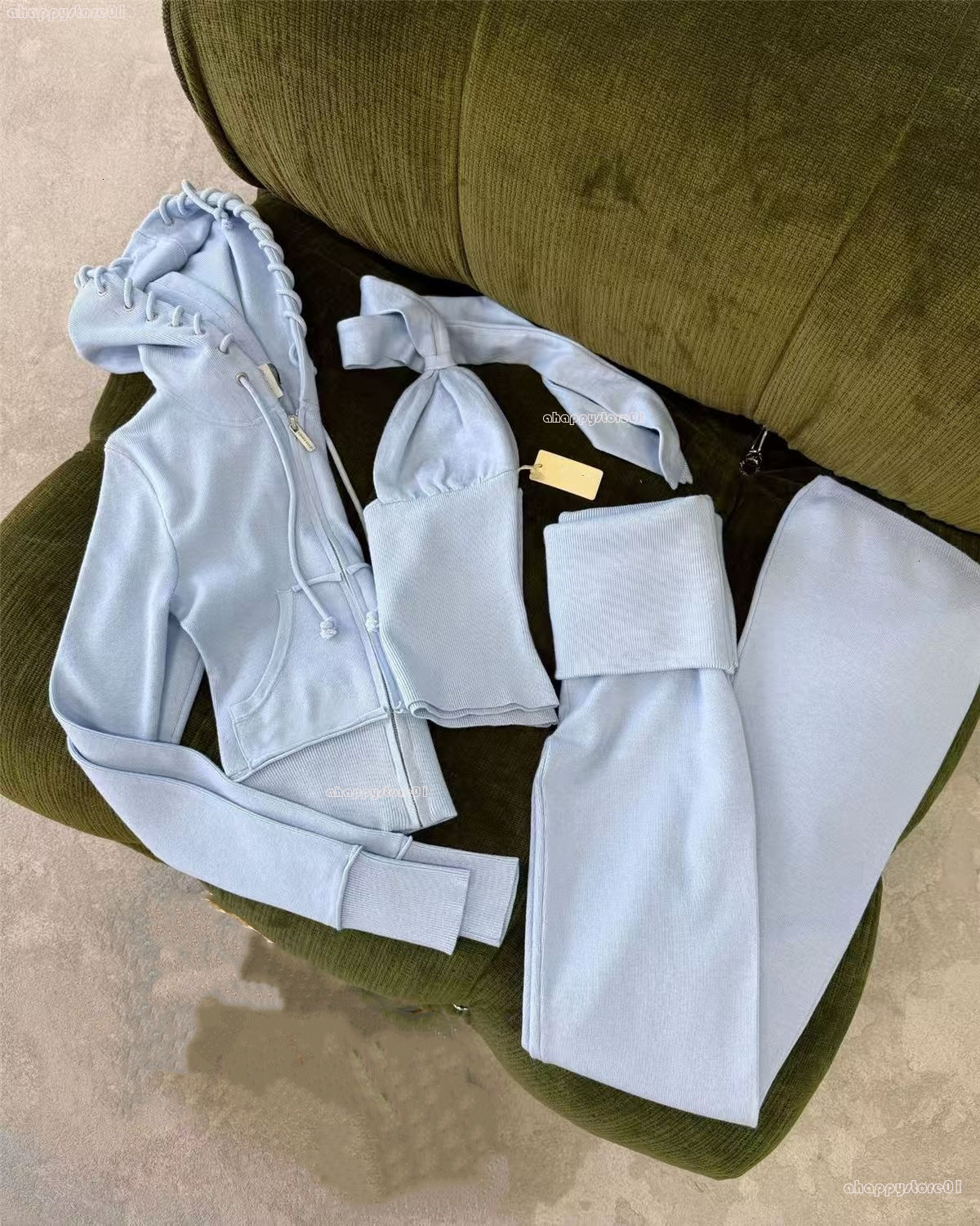 hidden tracksuit two piece woman Designer Tracksuit Outfit Winter 2025 Trend hide cult Pure Cotton set Elegant Warm Suit Vintage Sports Y2k Trouser Se