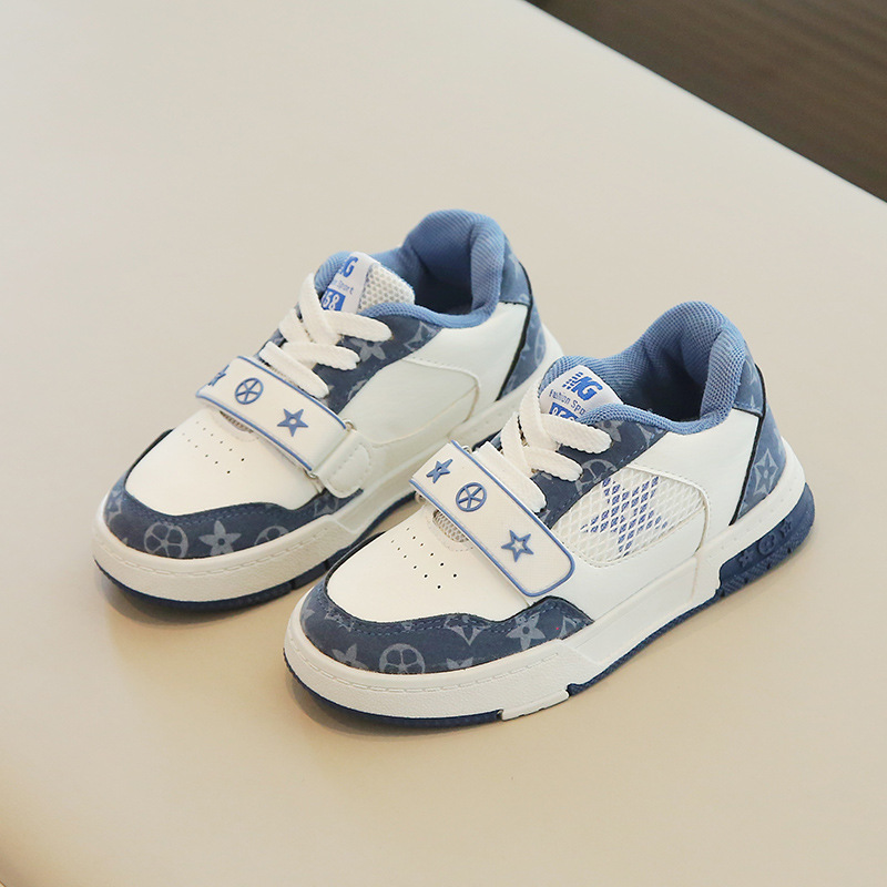 Designer shoes free shipping 2025 Spring Fashion Sports Shoes for Boys Velcro Mesh Casual Shoes for Girls size 21-35 black white orange blue green