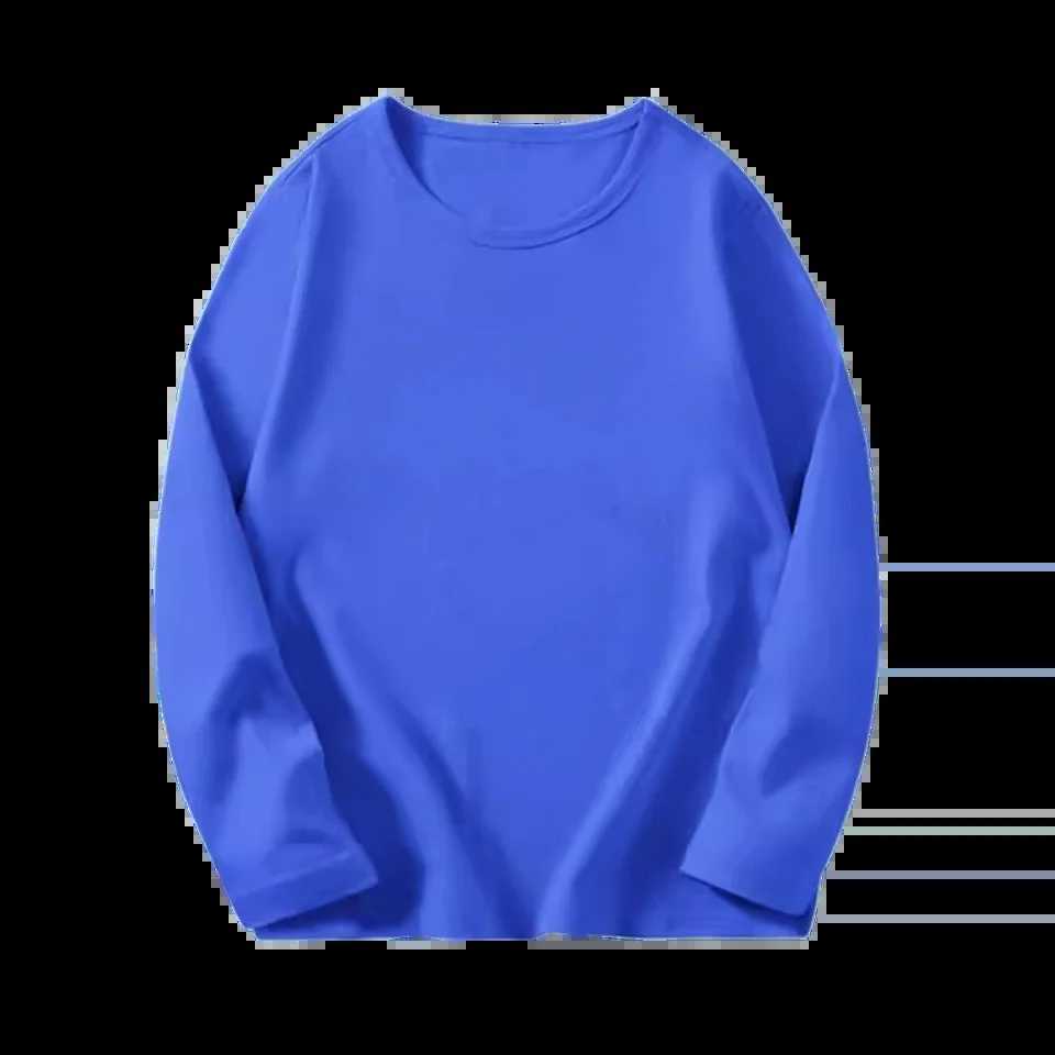 8 Colour Kids Cotton Long Sleeve Round Neck T Shirt Boys Girl Spring Autumn Thin Basic Tops Teenage 6 8 10 12 Years Z251017
