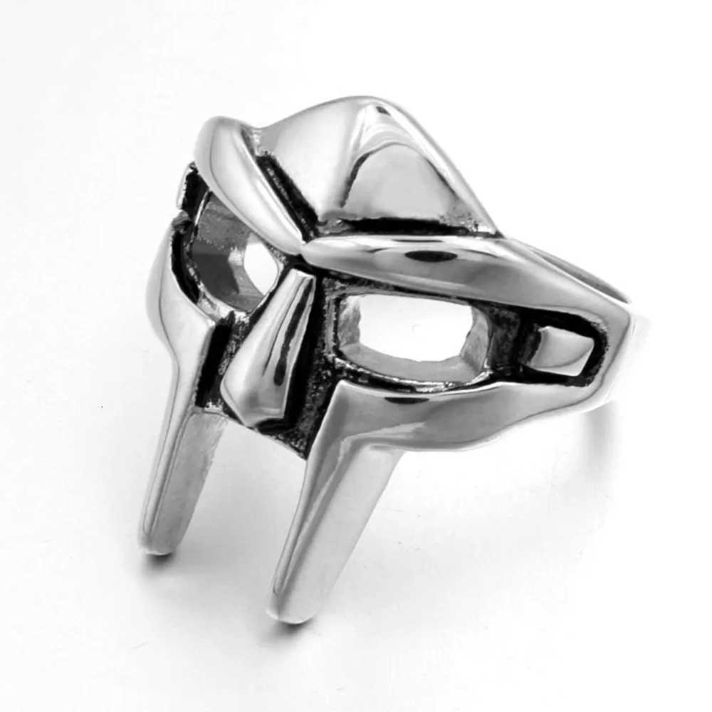 Vintage Goth Mf Doom Mask Adjustable Joint Ring For Men Gladiator Punk Egyptian Pharaoh Male Open Ring Jewelry Z251017
