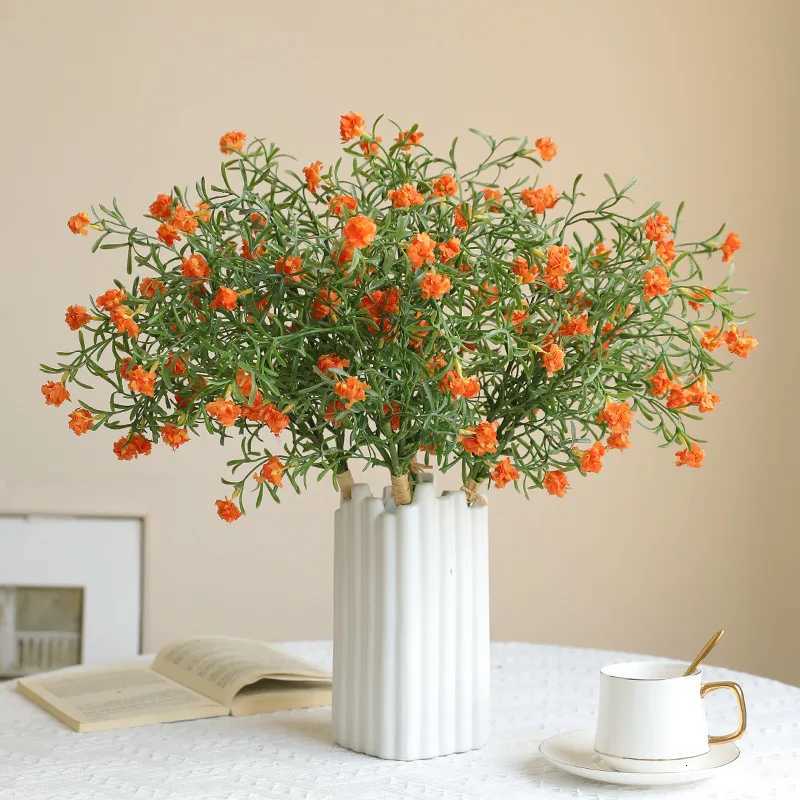 Pink Orange Starry Sky Simulation Flower Fragrance Snow Plum Fake Flowers Wedding Hall Set Home Decoration Fake Flower Bouquet C251017