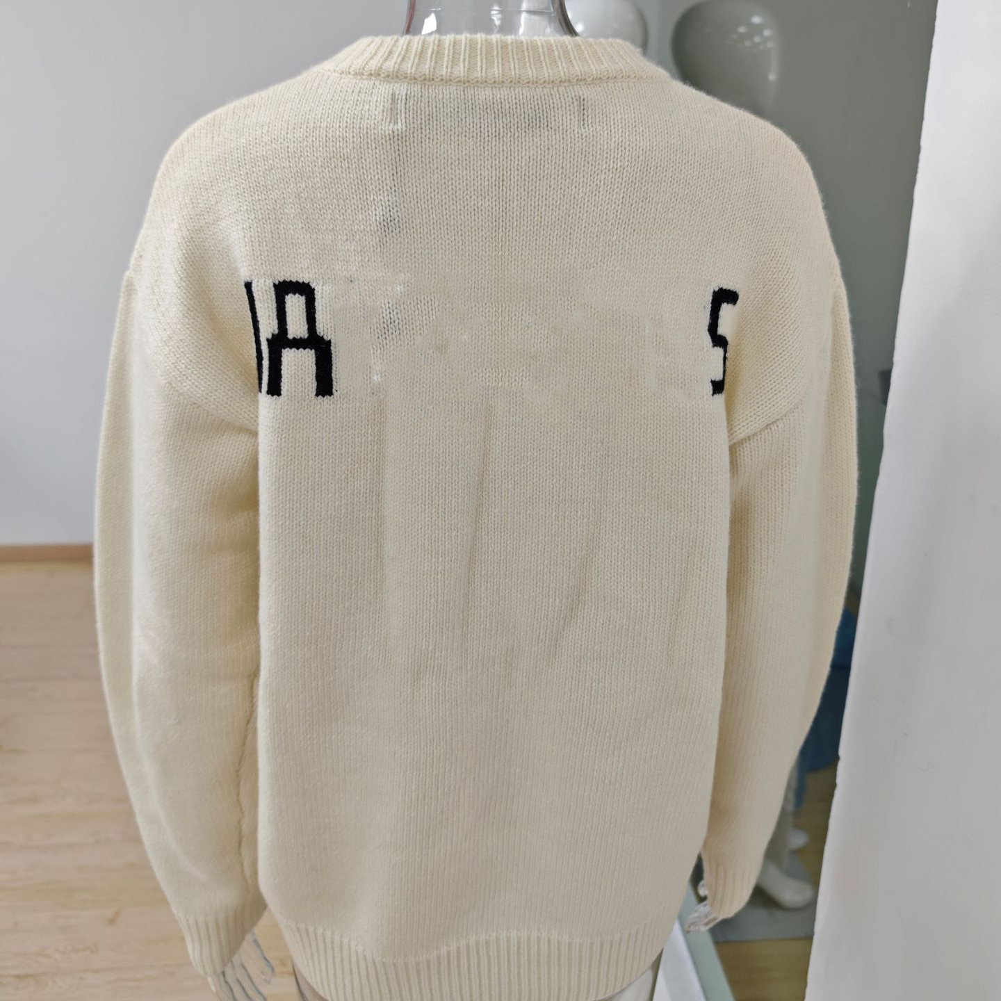 sweater men High-quality knitted sweater comfortable and casual long-sleeved round-neck loose-fitting pullover 80 wool thick sweater