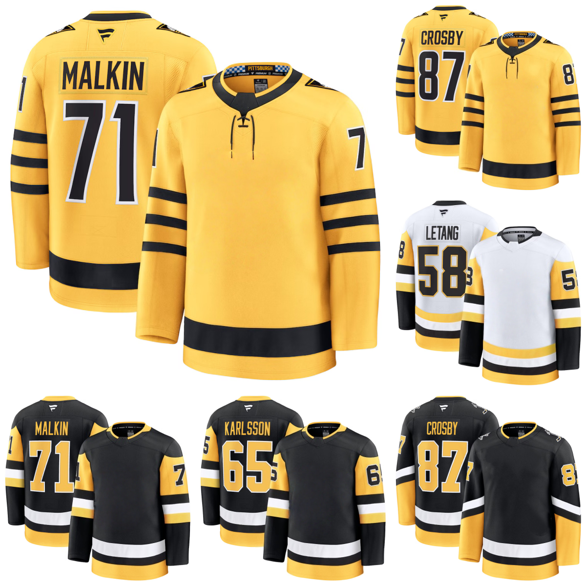 Evgeni Malkin Penguins Jersey Hockey Sidney Crosby Justin Brazeau Ryan Shea Anthony Mantha Rickard Rakell Ben Kindel Harrison Brunicke Filip Hallander Caleb