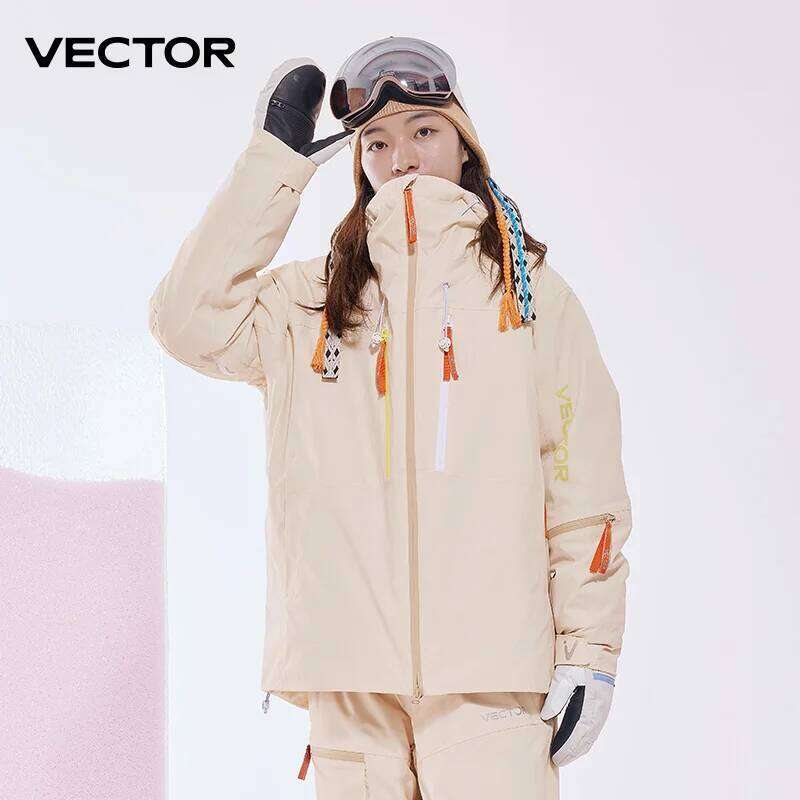 VECTOR Men Women Cotton Contrast Skiing Top Waterproof And Durable Warm Snowboard Ski Double Single Board Outdoors