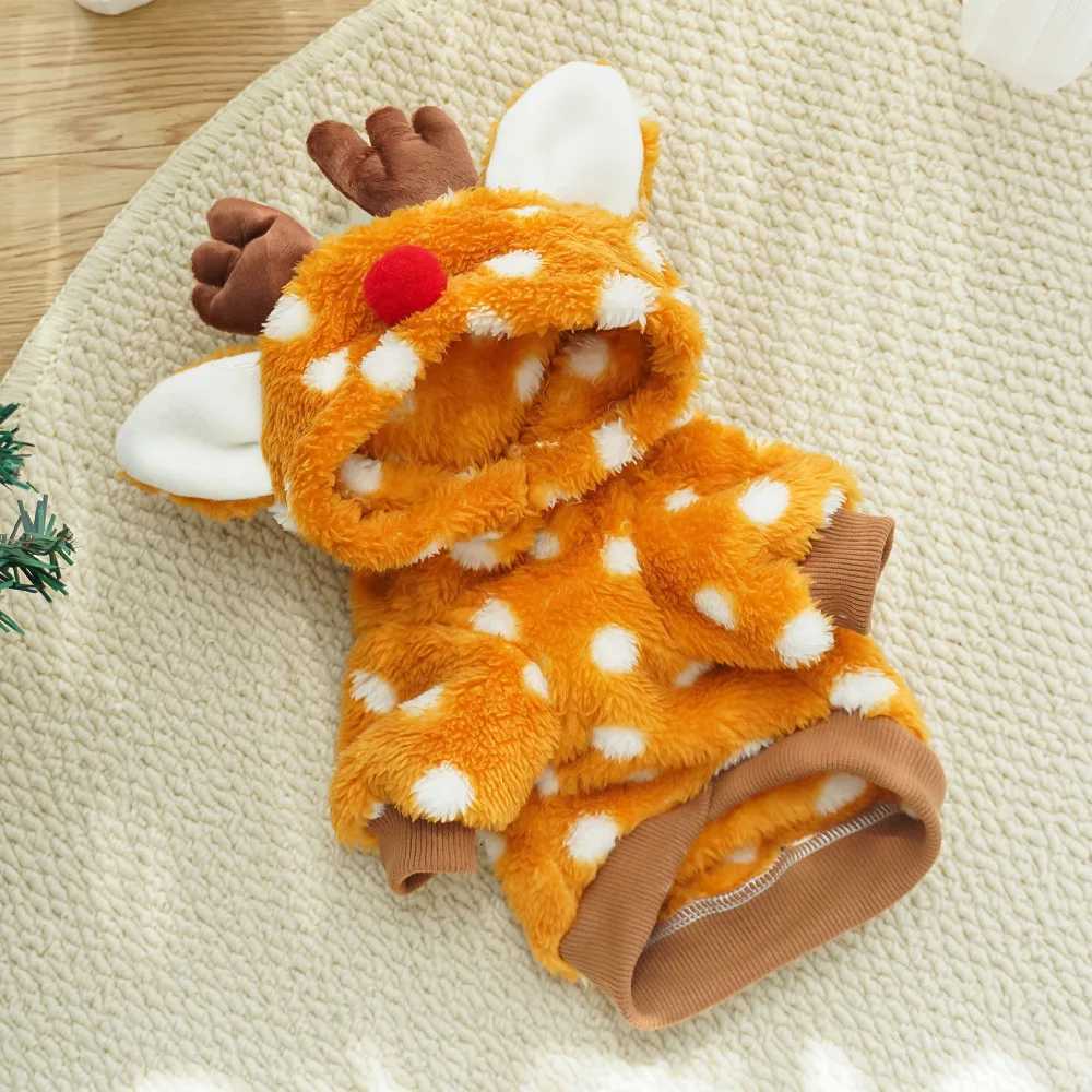 Cute Christmas Reindeer Pet Clothing Winter Dog Clothes Cat Costume Is a Musthave Item for Small Cats and Dogs During ChristmasW251017
