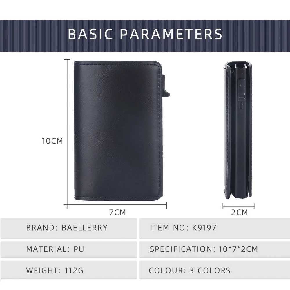 Premium Metal Card Holder Men with OneTouch Eject Thin RFID Protection AntiTheft WalletW251017