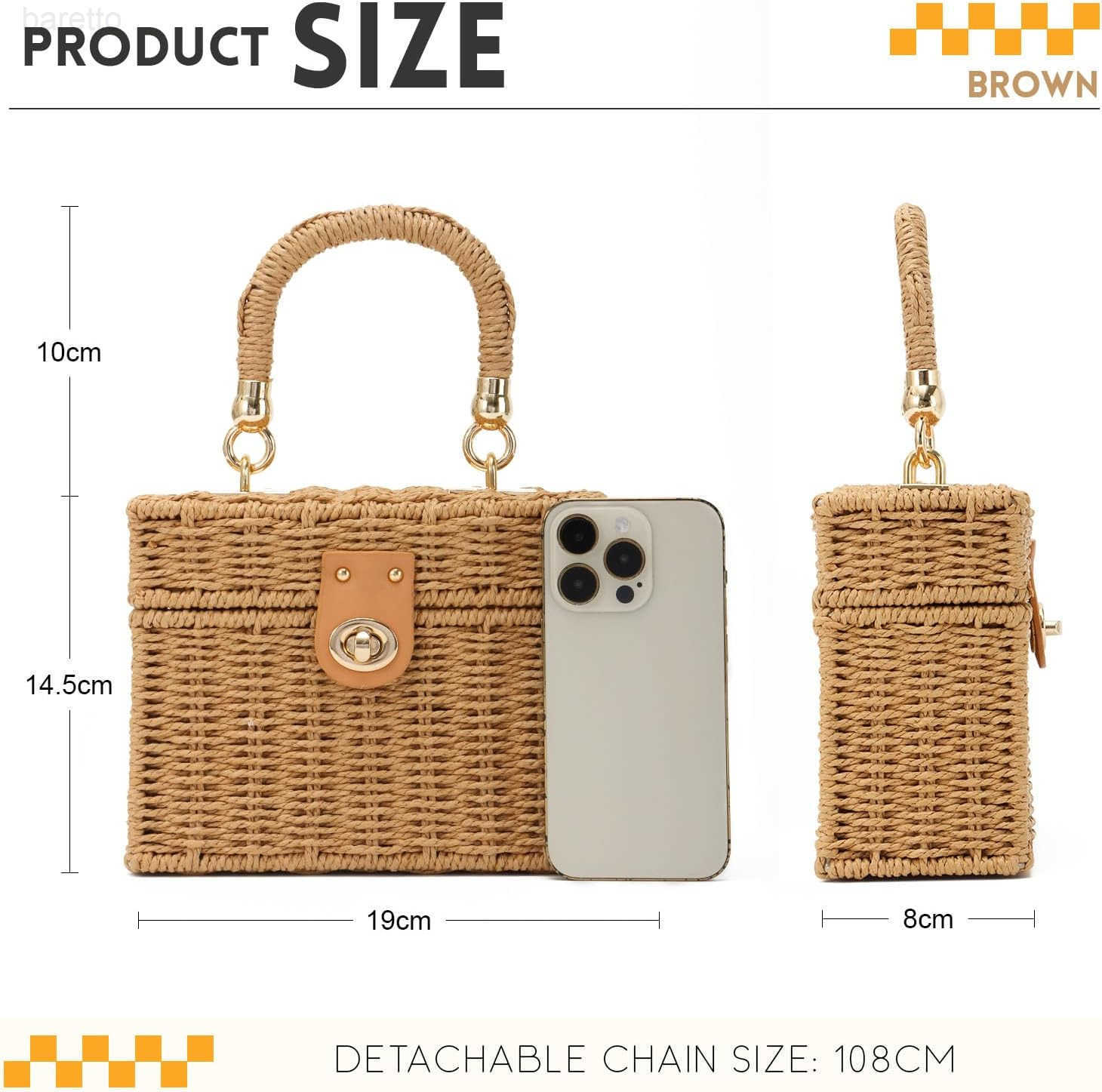 Rattan Purse for Women Summer Straw Tote Handbag Woven Bakset Crossbody Bag Trendy Beach Top Handle Bag Z251017