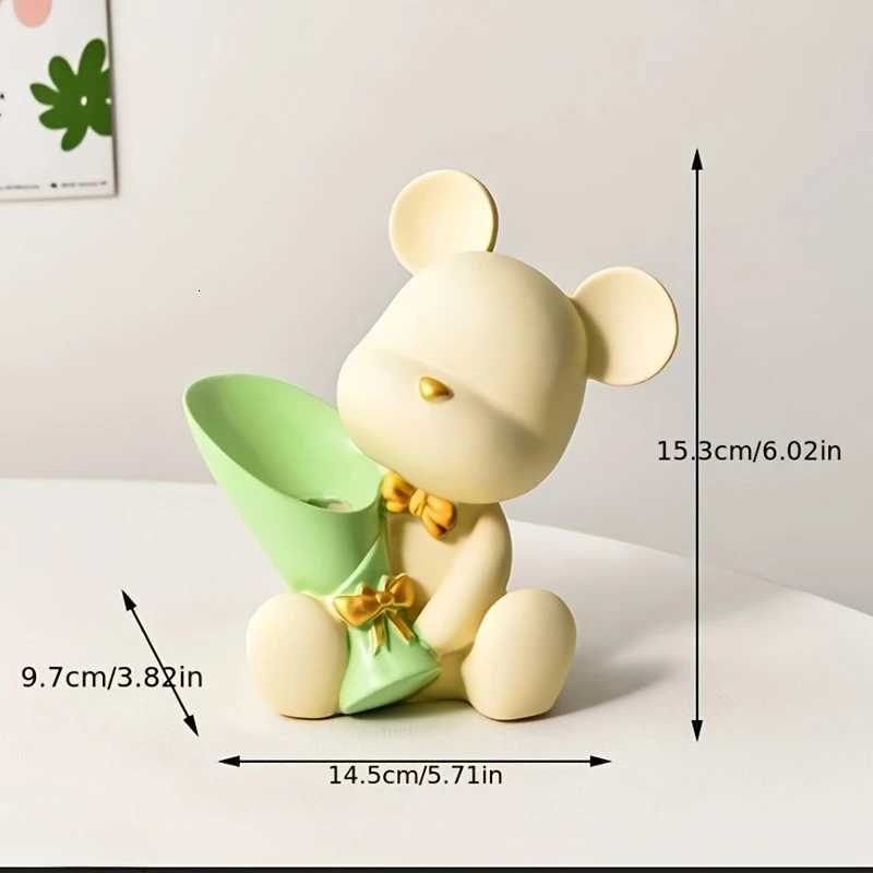 Creative bouquet bear vase ornament flower arrangement home decoration Valentines Day graduation season Mothers Day gifts C251017