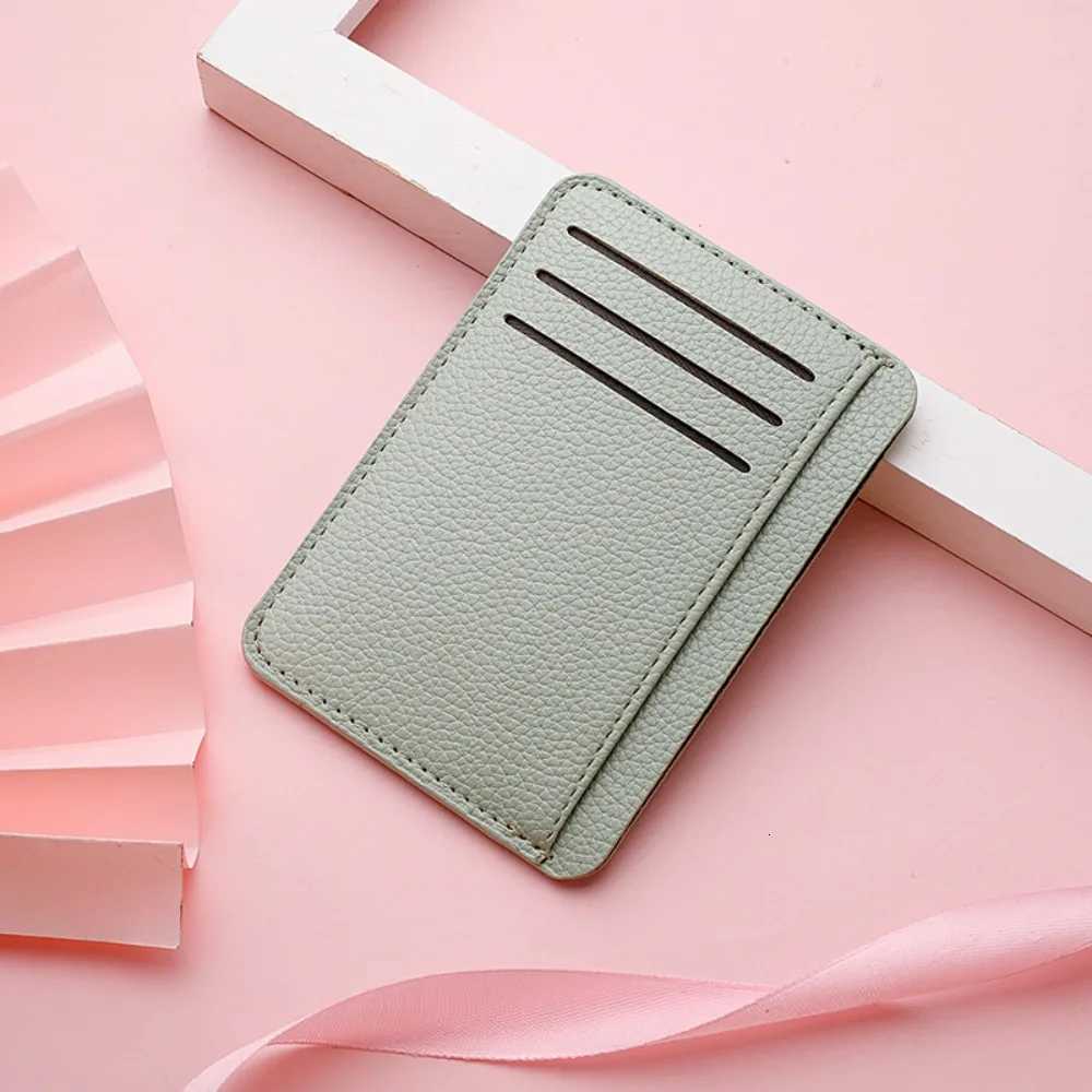 Portable PU Leather Card Holder 6 Slots Solid Color Credit Card Holder Lightweight Minimalist Card Case Men Card HolderW251017